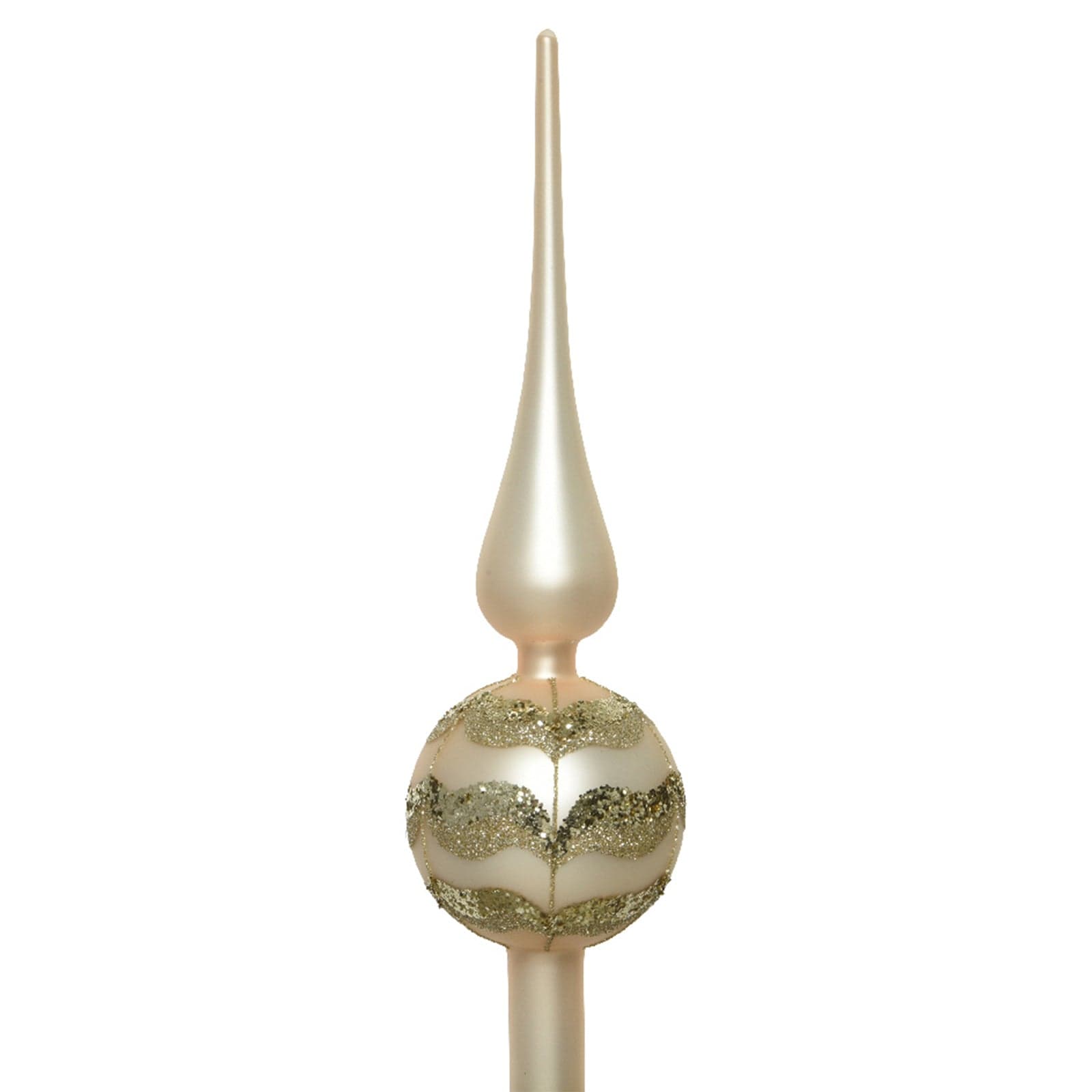 Puntale per albero di Natale con sfere in vetro decorazione e addobbo da 31 cm - 3