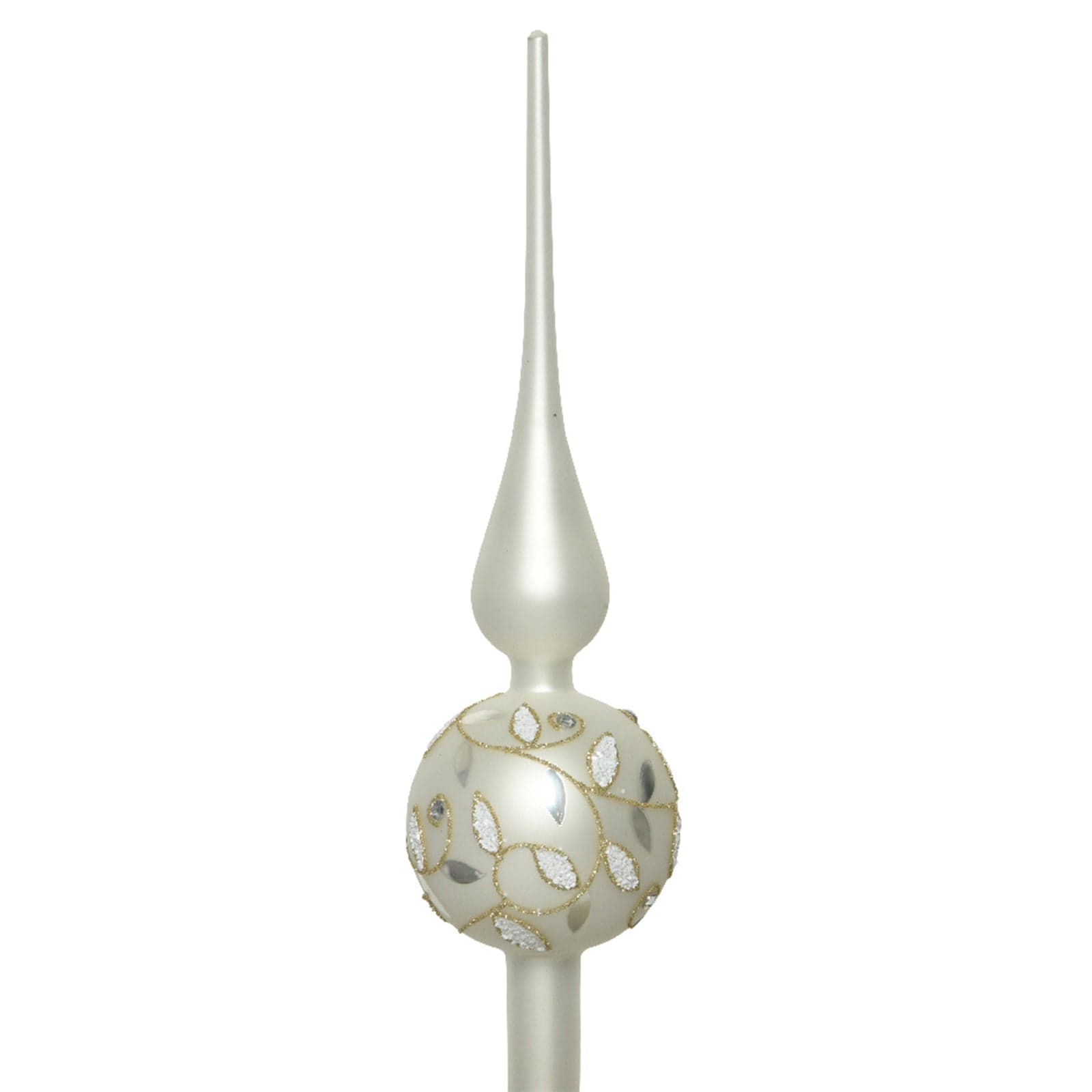 Puntale per albero di Natale con sfere in vetro decorazione e addobbo da 31 cm - 4