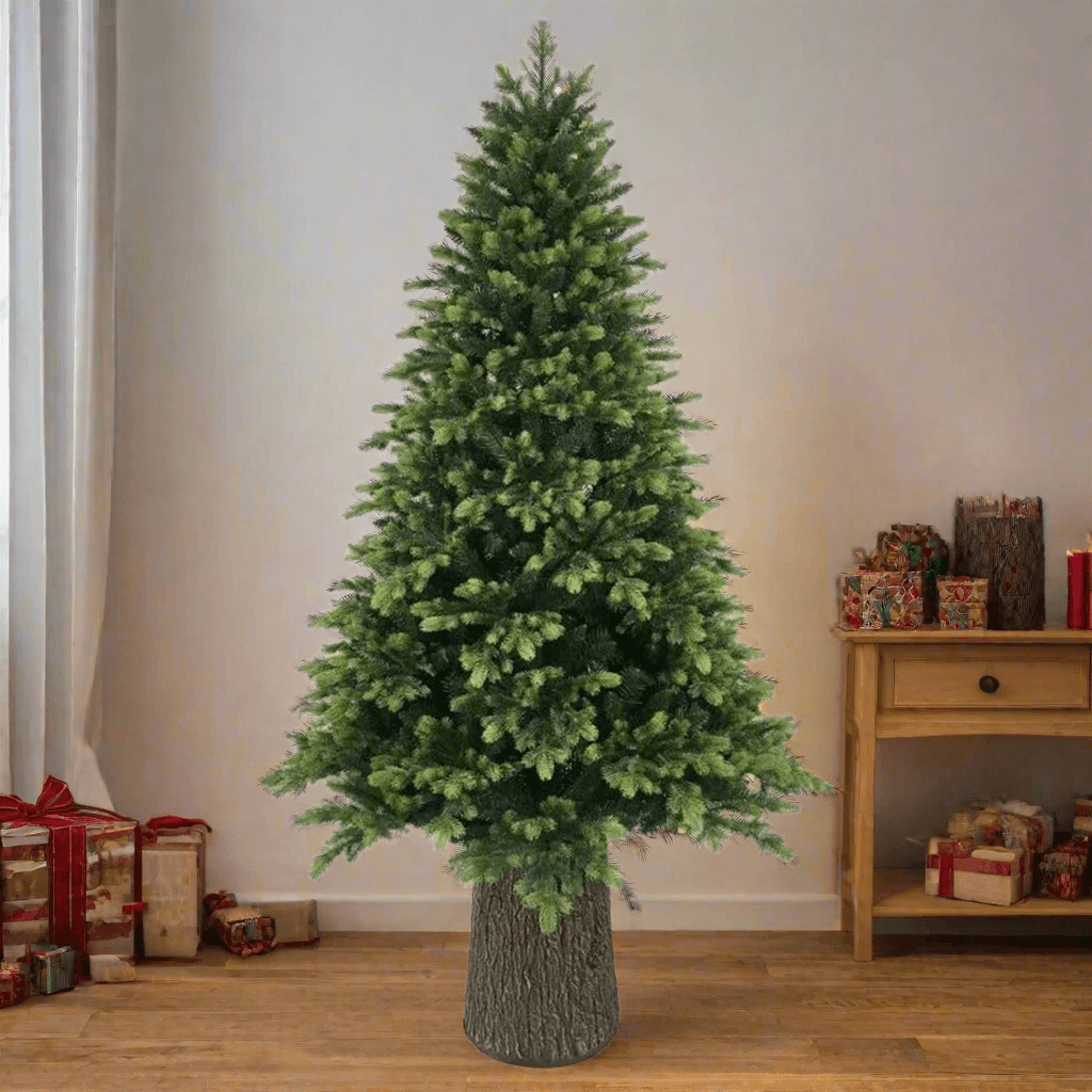 Albero di natale con Tronco "Dolomiti" in PE Effetto Real Touch - 2