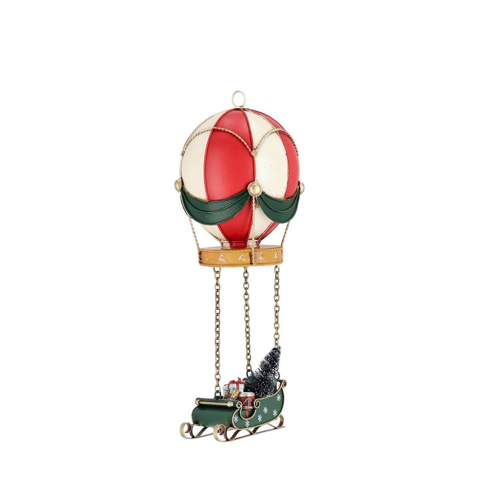 Mongolfiera decorativa "Noelle" in metallo per decorazione di Natale - 2