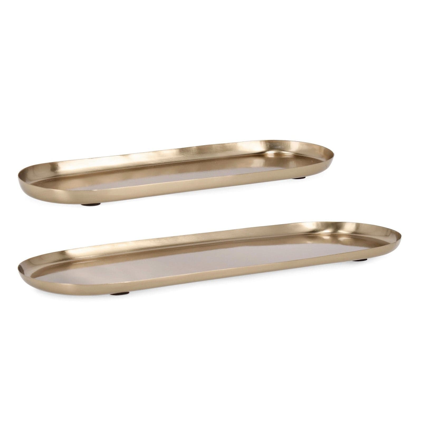 Vassoio decorativo "Silken" in metallo decorazioni natalizie set da 2 - 2