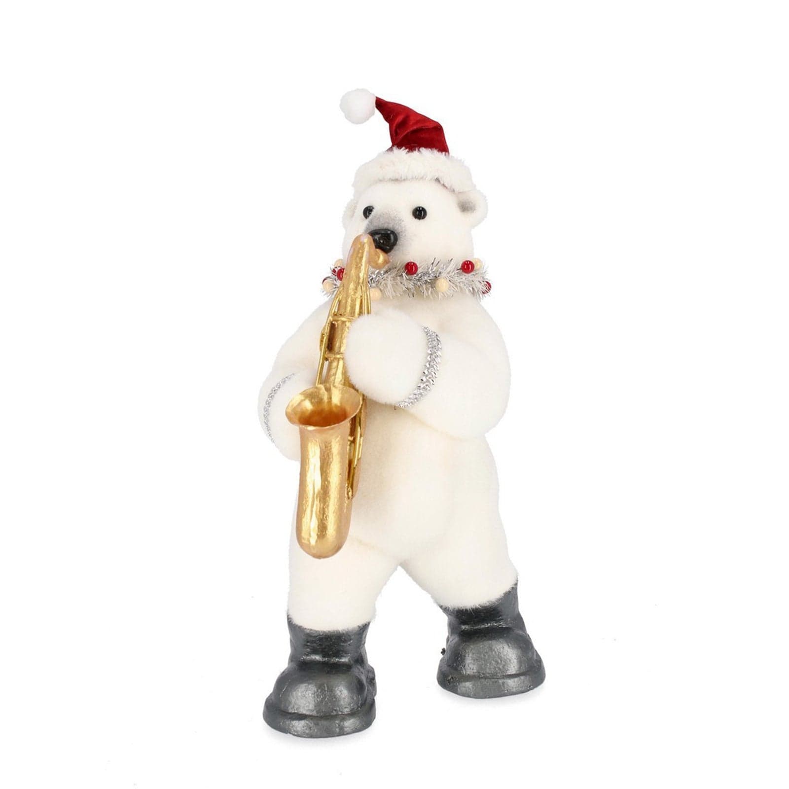 Orso decorativo "Stevie" in PVC e polistirolo per decorazione natalizia - 2