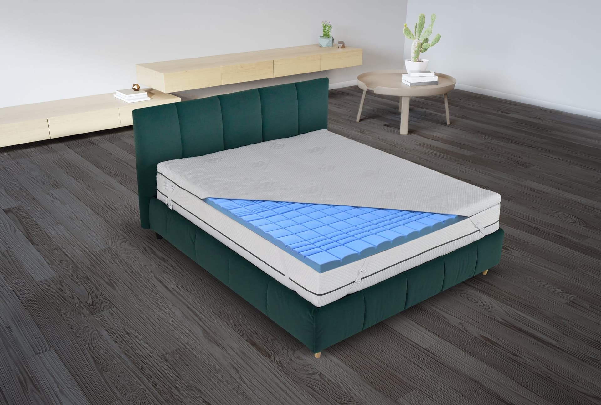 Nuvole di Sonno Topper copri materasso in Memory Foam universale corettore con elastici regolabili spessore 6 cm - 7