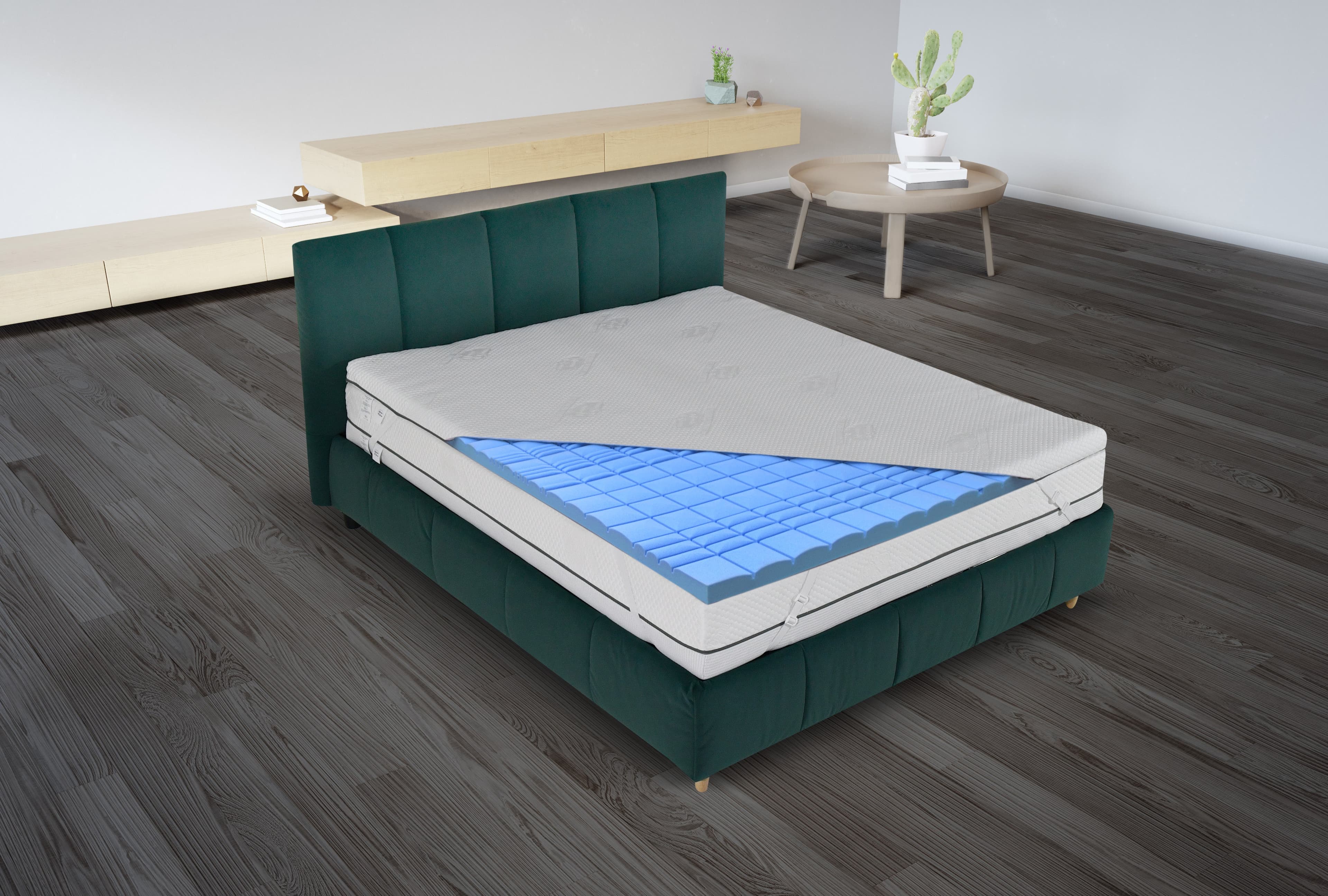 Nuvole di Sonno Topper copri materasso in Memory Foam universale corettore con elastici regolabili spessore 6 cm - 7