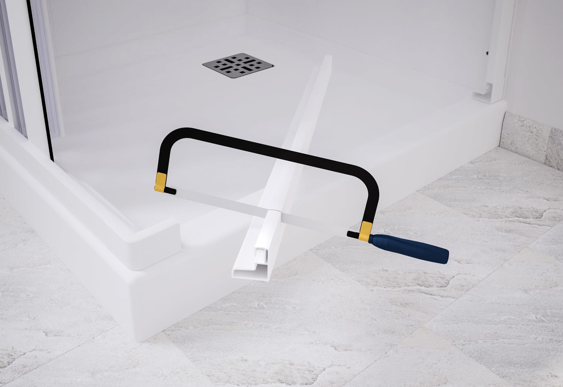 Forte Box Doccia Colibrì Plus Kappa angolare con apertura a soffietto centrale h 185 cm "Made in Italy" - 3