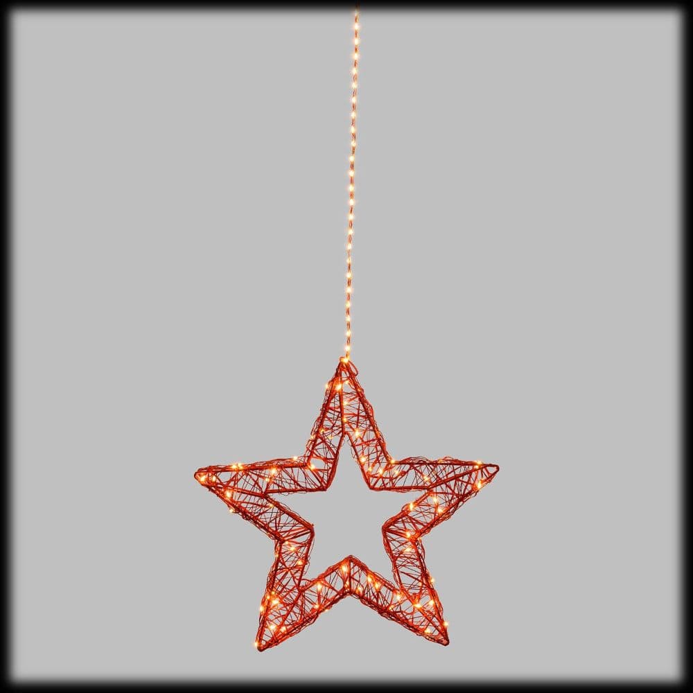 Stella LT 3D colore rosso con 140 MicroLED e gioco di luce FlashLED Diamond Ø 35 cm - 3