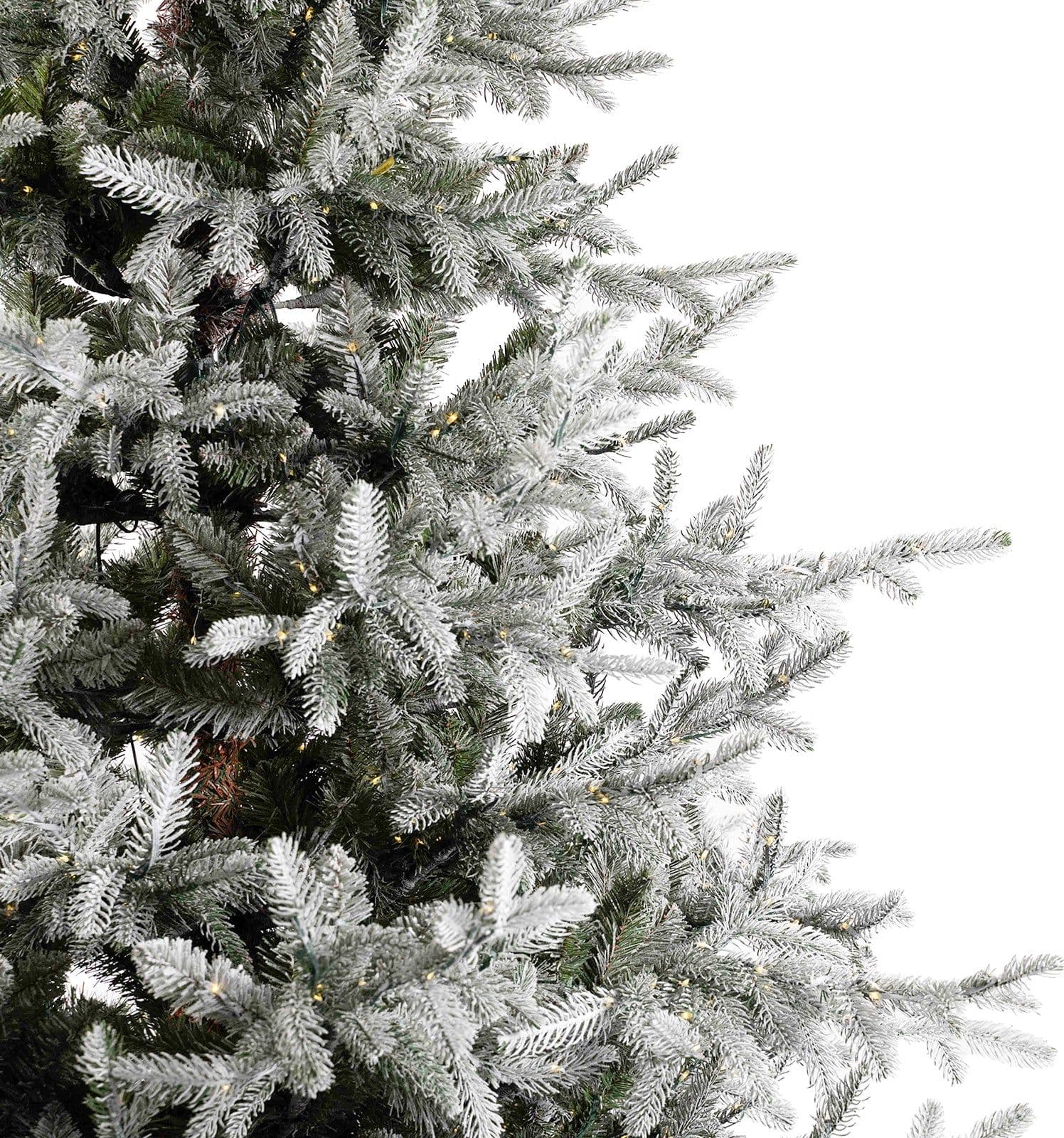 Albero di Natale innevato "Nikolai" con Micro led in PE Effetto Real Touch + PVC + Flock - 4