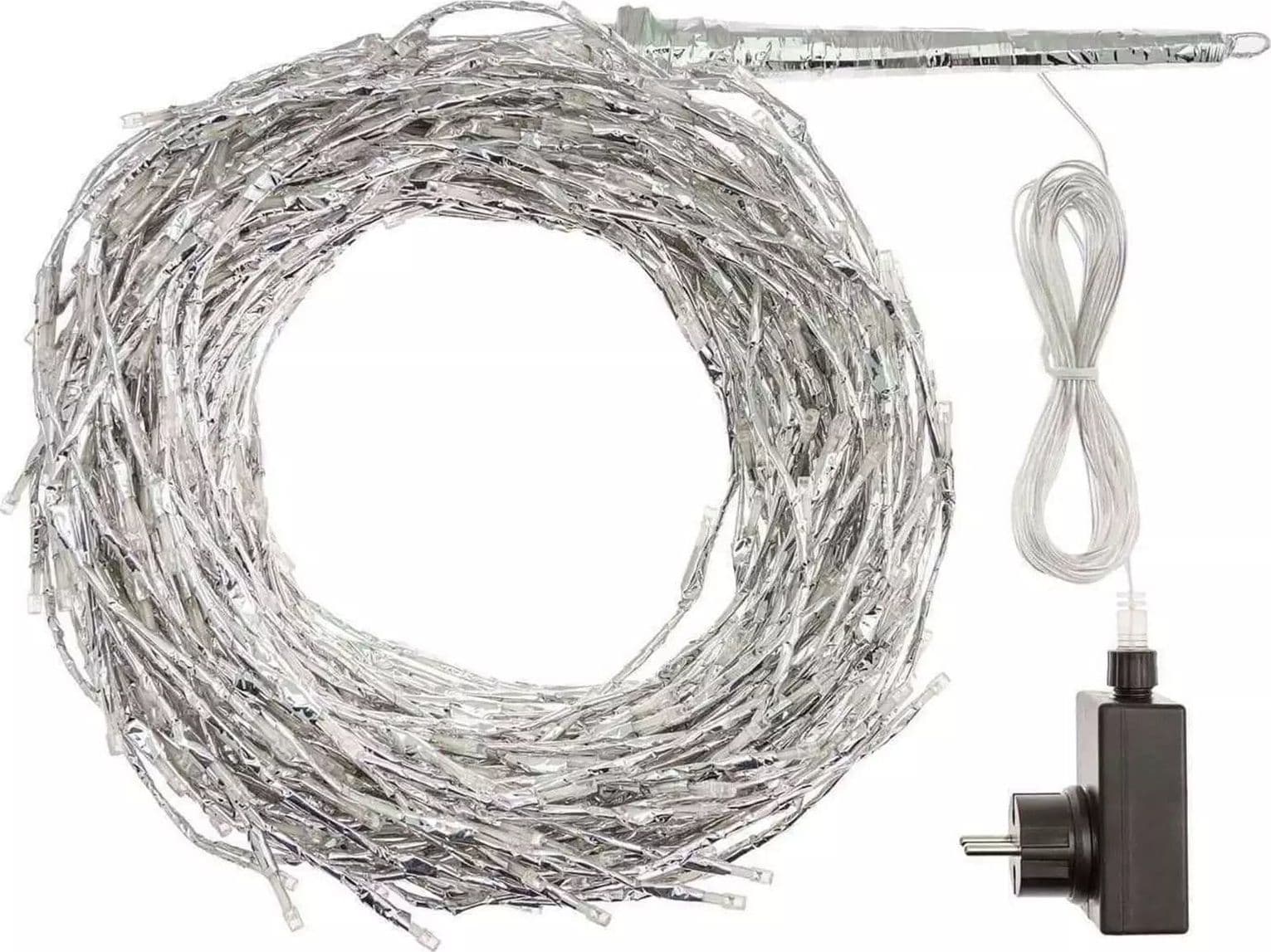 Ramo cadente luminoso cascata di 736 luci a LED bianco caldo decorazione natalizia - 3