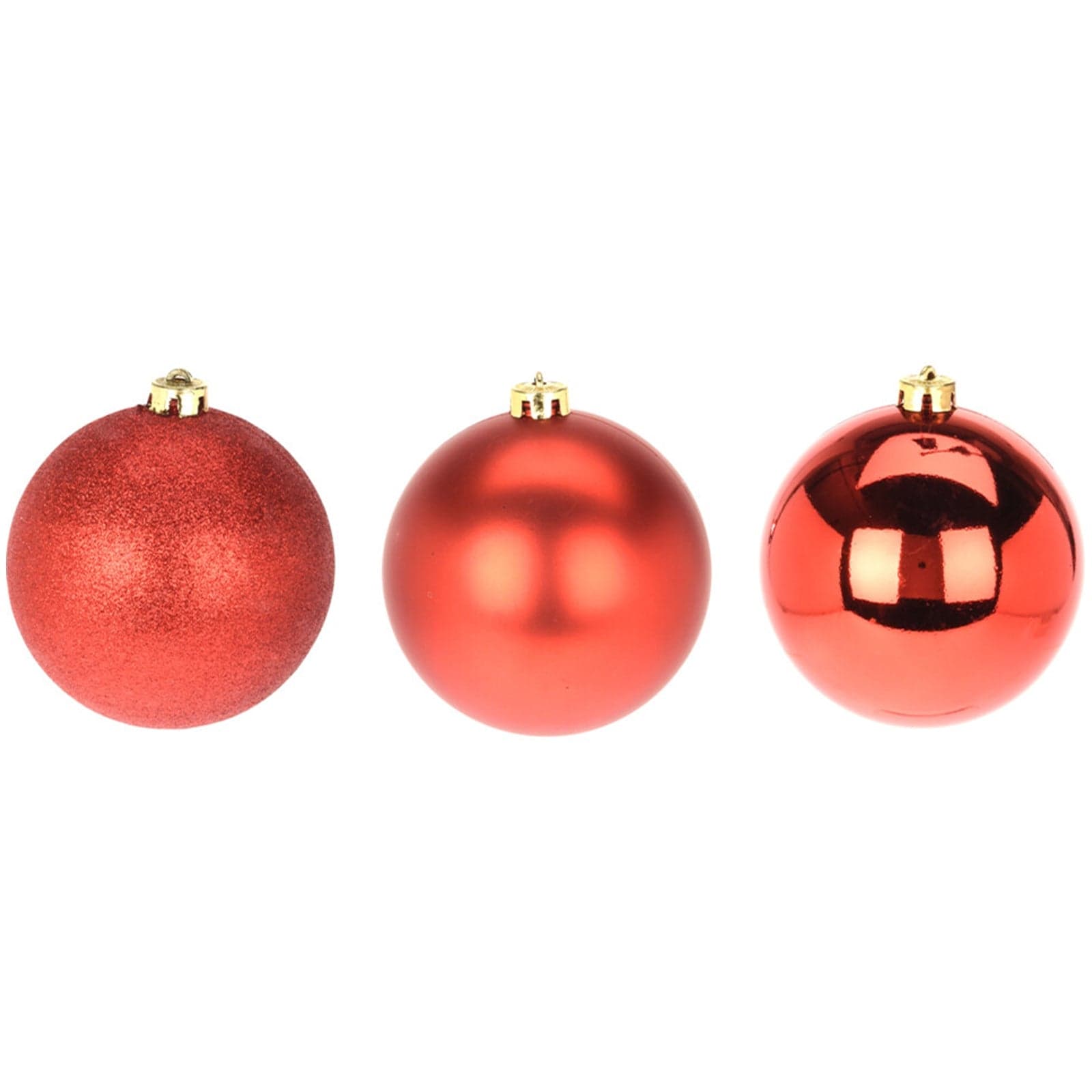 Palline per albero di Natale decorato, in Polipropilene, color Rosso, da Ø 14 cm, 6 pezzi - 3