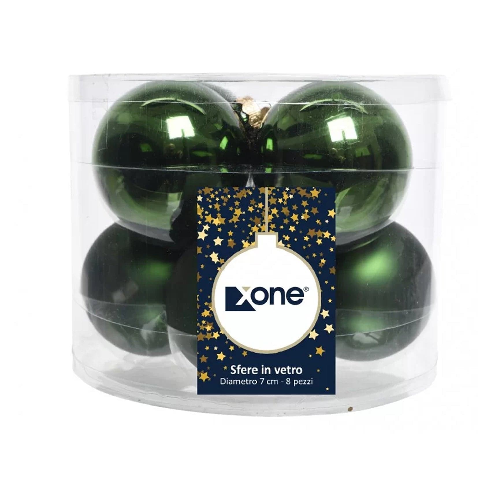 Sfere per albero di Natale in vetro per decorazione natalizia Ø 7 cm set da 8 pezzi - 6