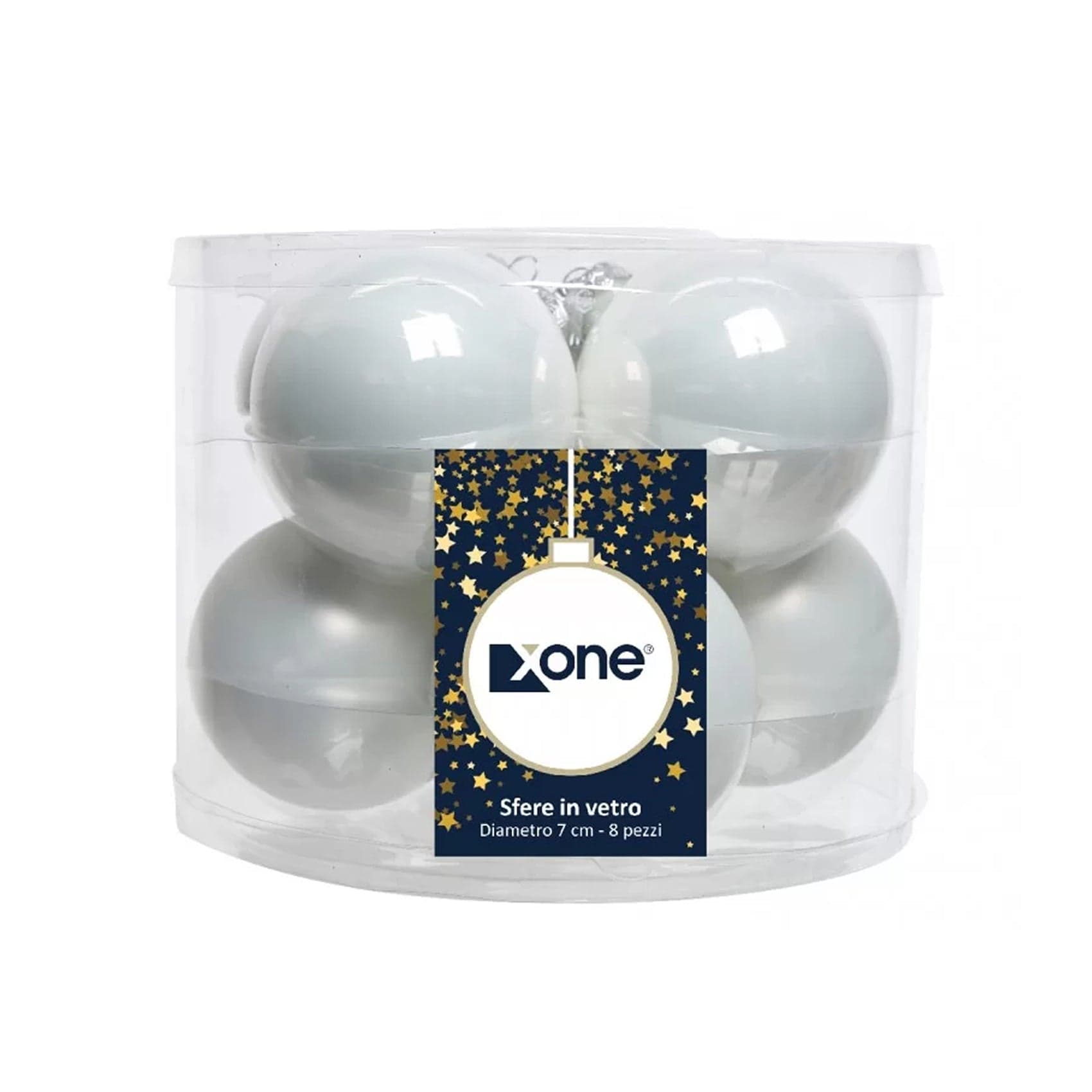 Sfere per albero di Natale in vetro per decorazione natalizia Ø 7 cm set da 8 pezzi - 8