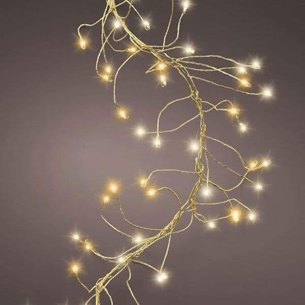 Luci di natale con 960 microLED color bianco caldo da 6 m - 2