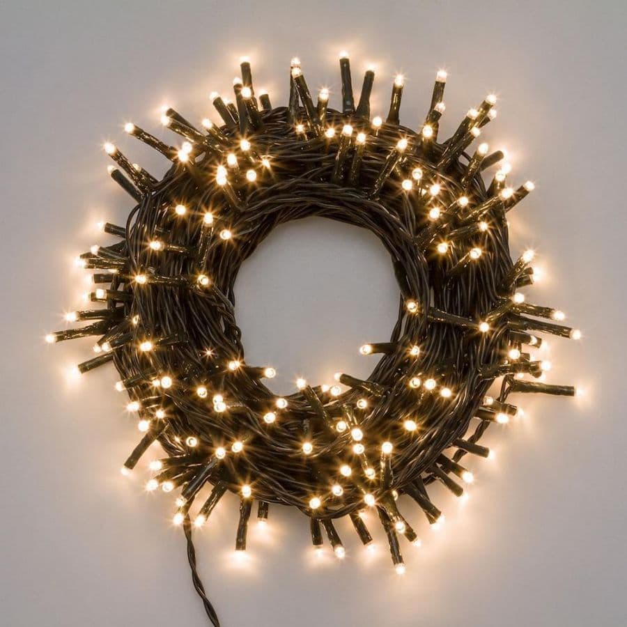 Catena luminosa 1000 mini LED bianco caldo decorazioni natalizie - 2
