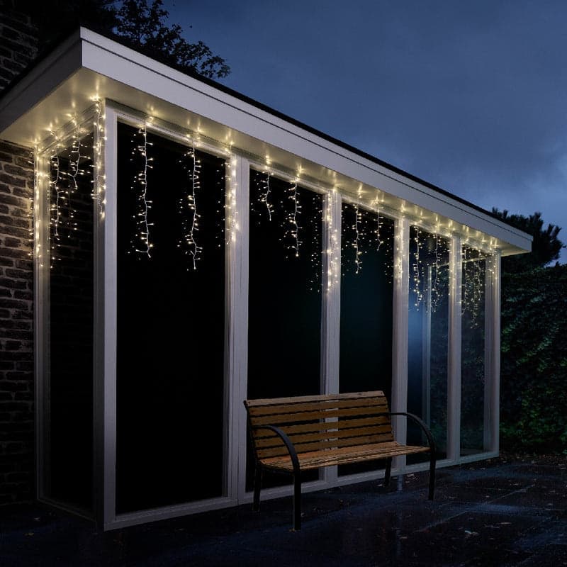 Luci di natale con 256 LED color bianco caldo da 3,75 m - 3