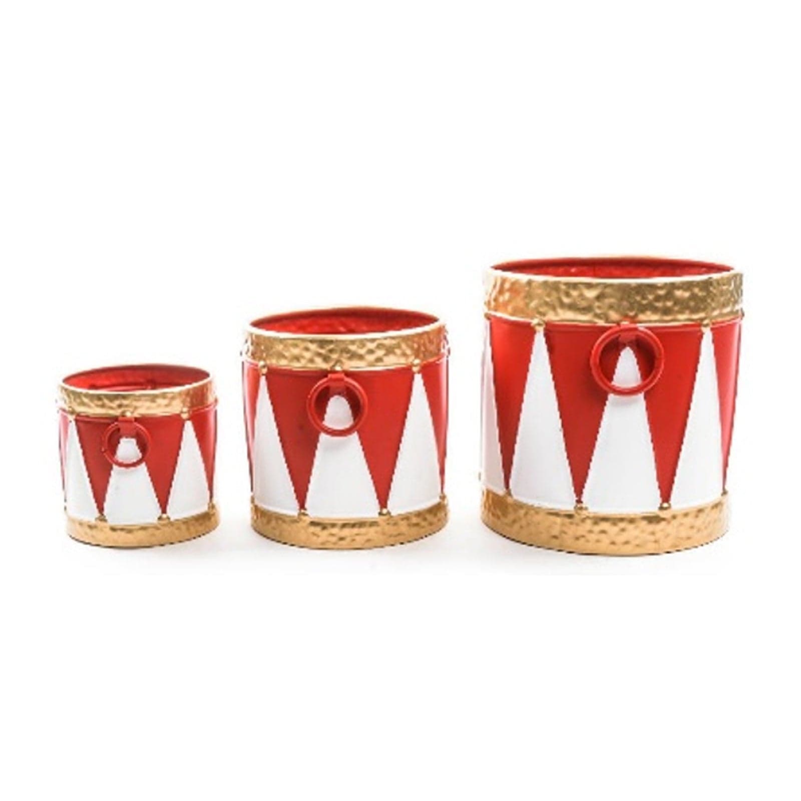 Ceste decorative in metallo decorazione per interno ed esterno set da 3 - 2