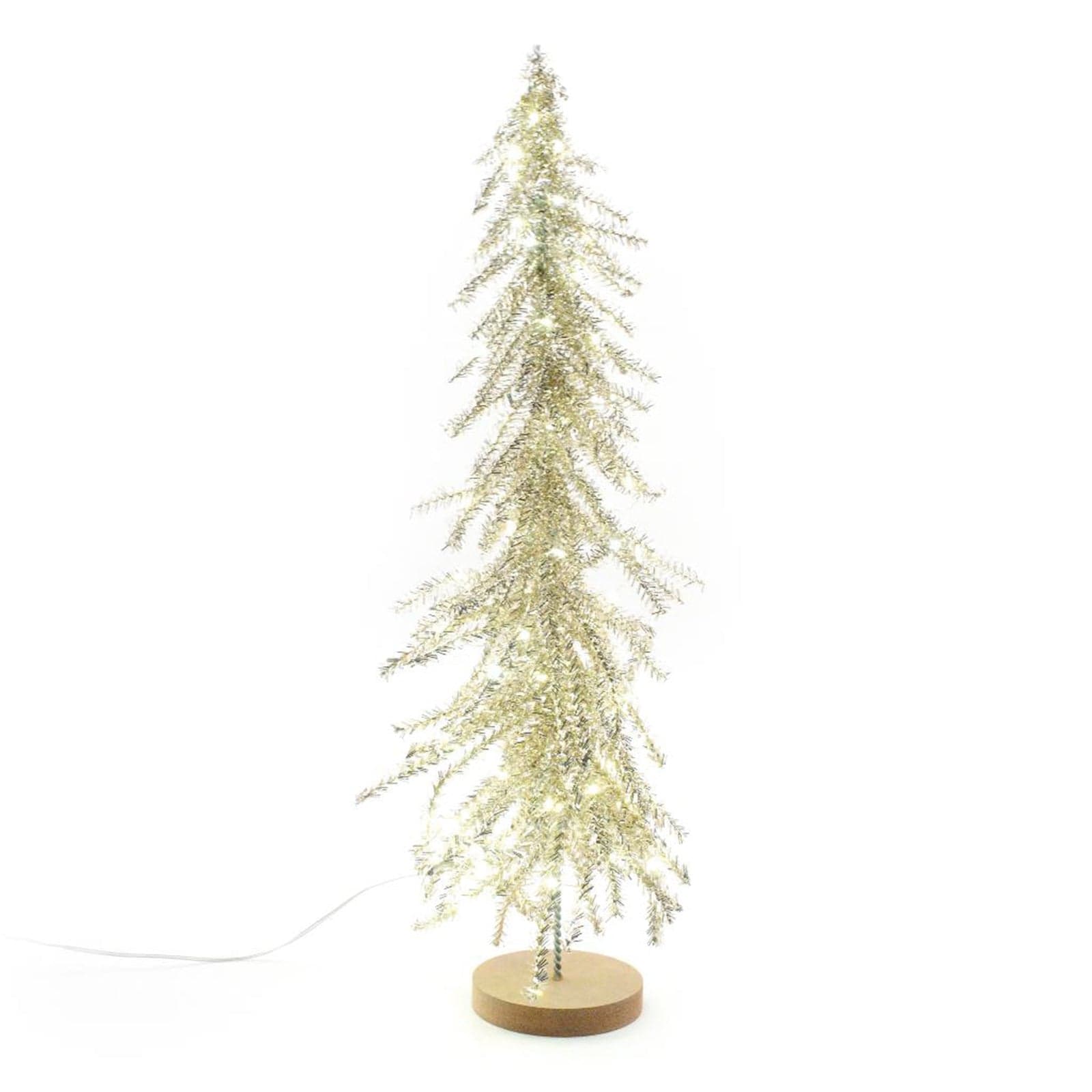 Alberello natalizio in metallo e plastica con luci per decorazioni natalizie - 1