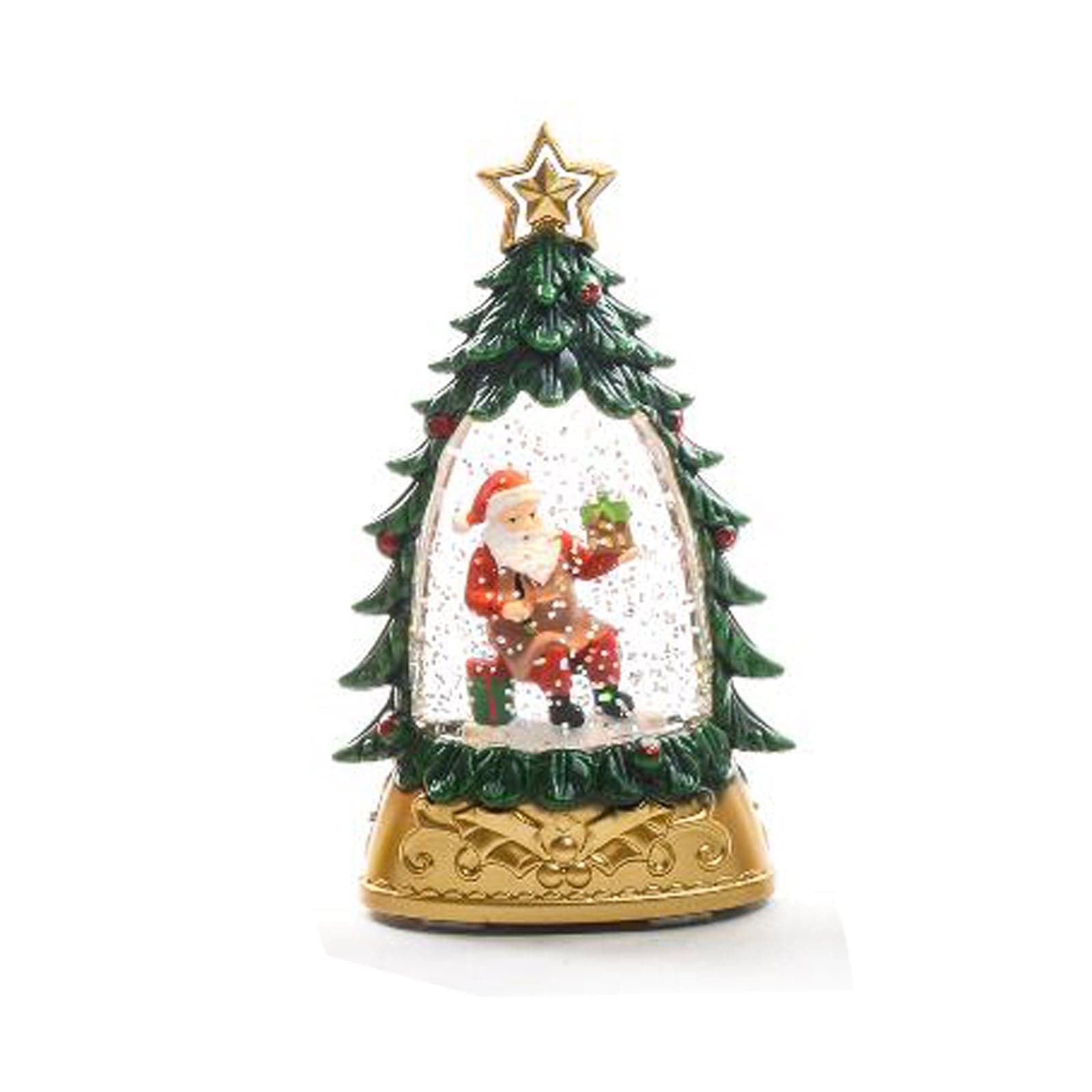 Albero in plastica con luci a batteria per decorazioni natalizie - 2