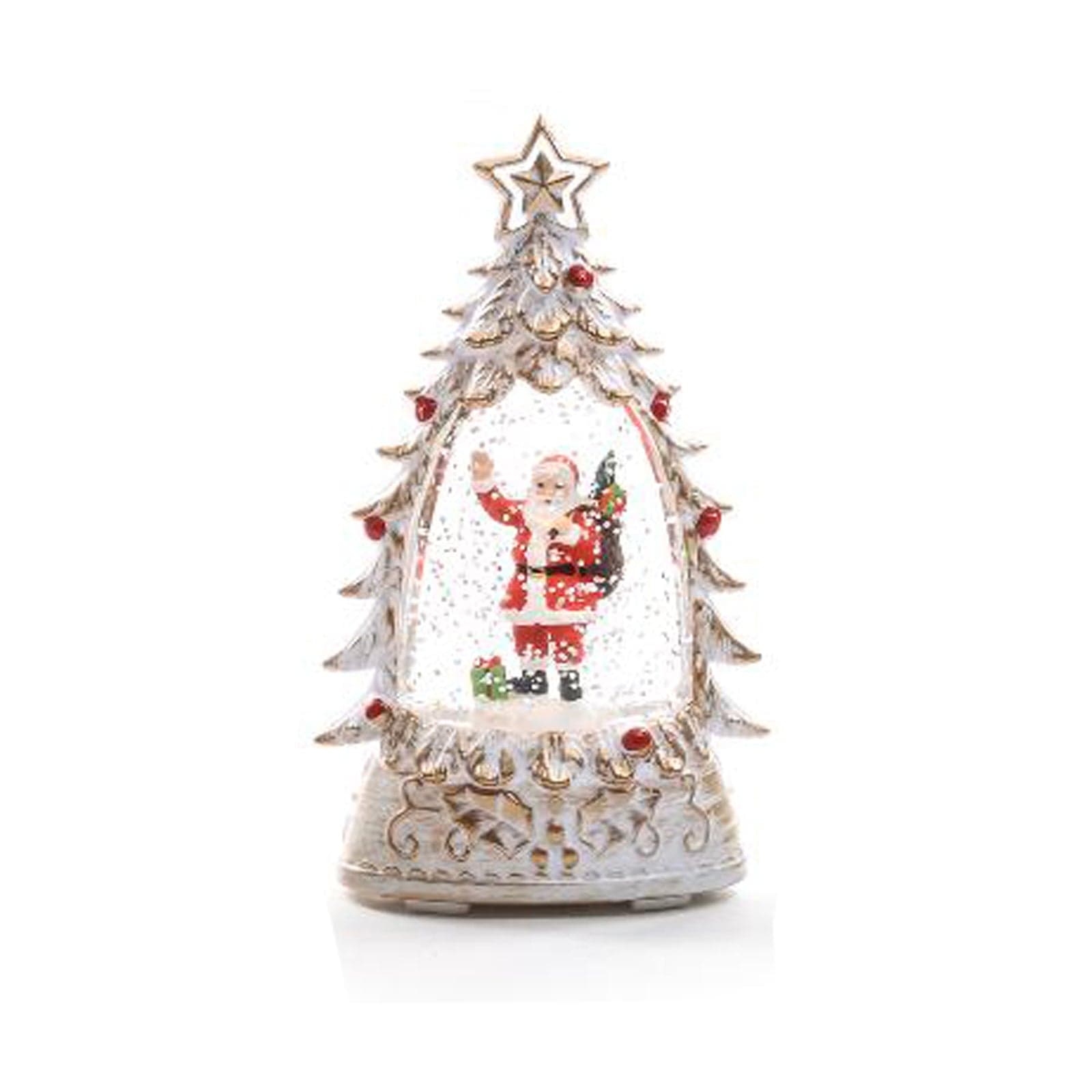 Albero in plastica con luci a batteria per decorazioni natalizie - 3
