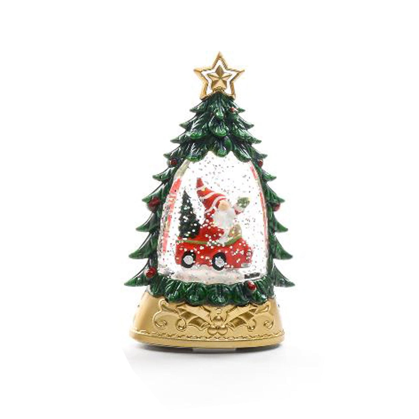 Albero in plastica con luci a batteria per decorazioni natalizie - 4