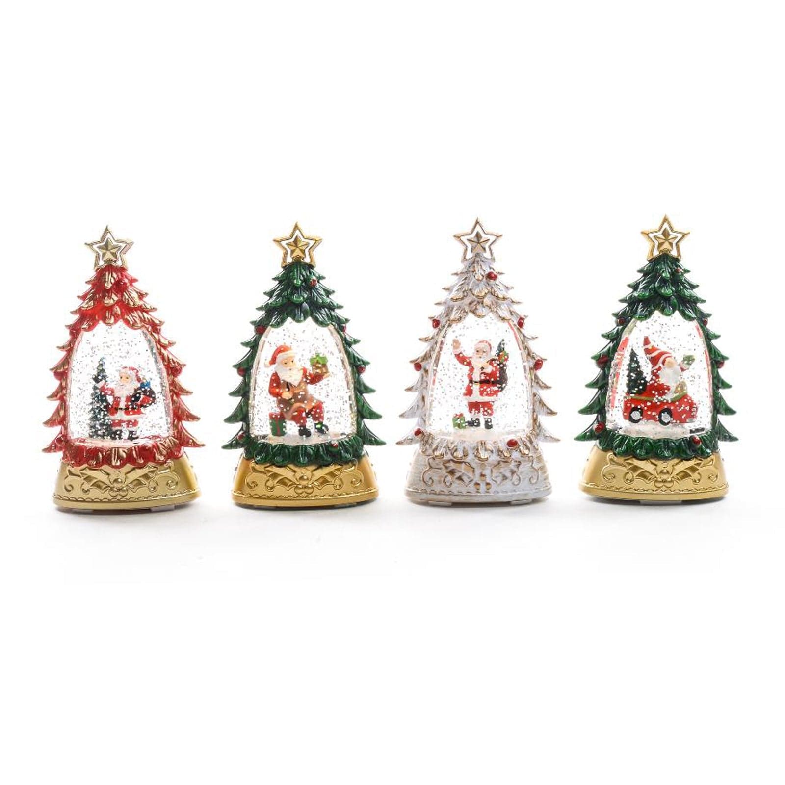 Albero in plastica con luci a batteria per decorazioni natalizie - 5