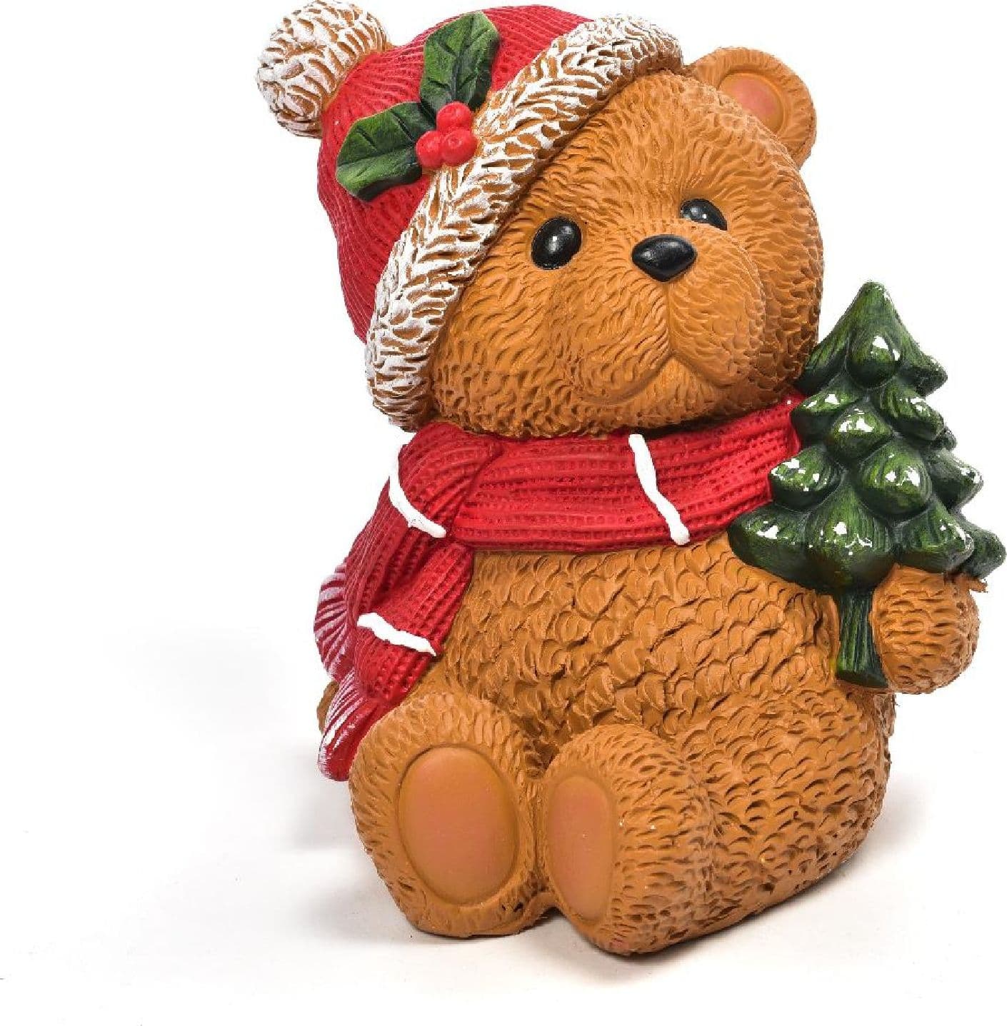 Orso natalizio in poliresina per decorazione natalizia - 2