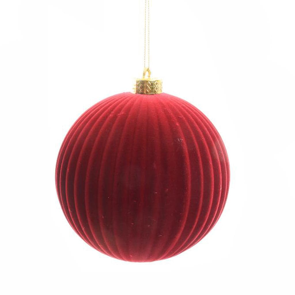 Palla di Natale in plastica floccata per decorazioni natalizie - 2