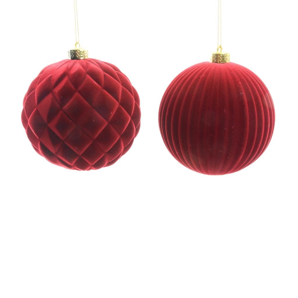 Palla di Natale in plastica floccata per decorazioni natalizie - 3