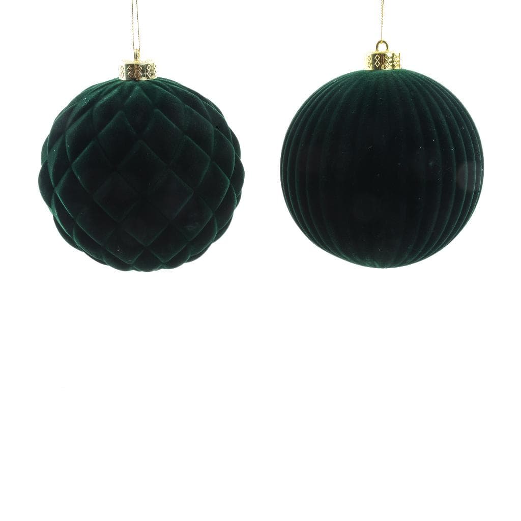 Palla di Natale in plastica floccata per decorazioni natalizie - 5