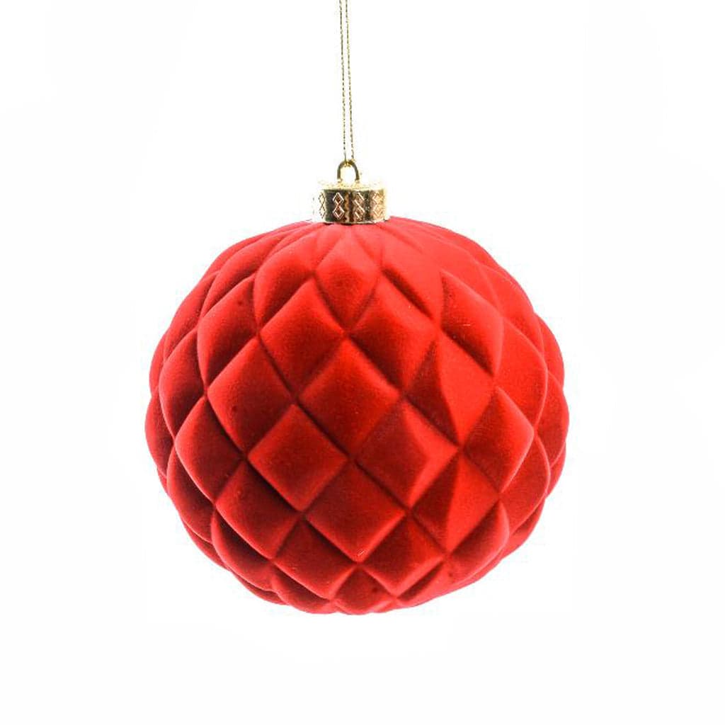 Palla di Natale in plastica floccata per decorazioni natalizie - 8