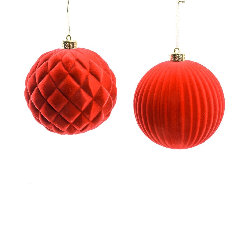 Palla di Natale in plastica floccata per decorazioni natalizie - 9