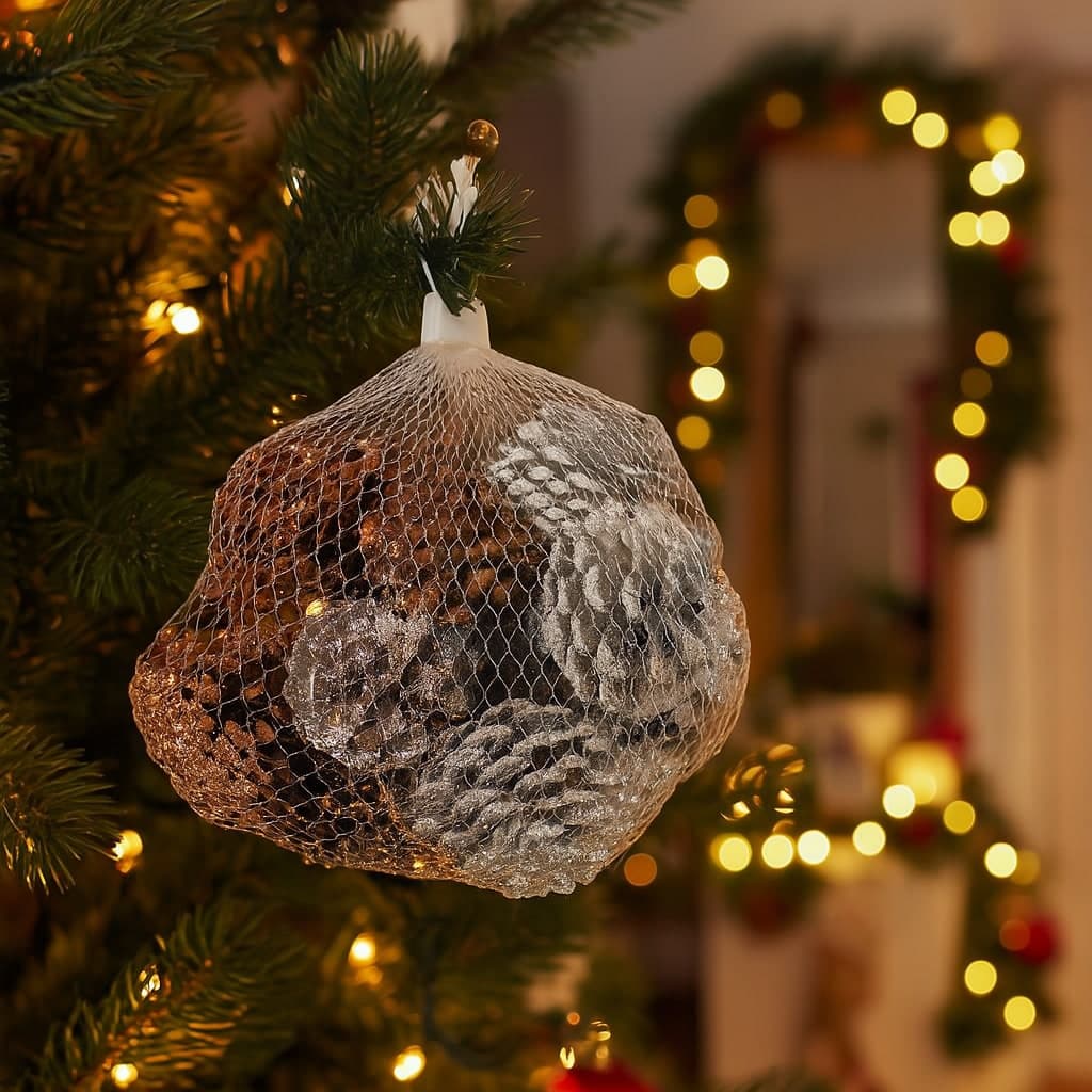 Pigne decorative per decorazioni natalizie 200 g a sacchetto set da 3 - 3