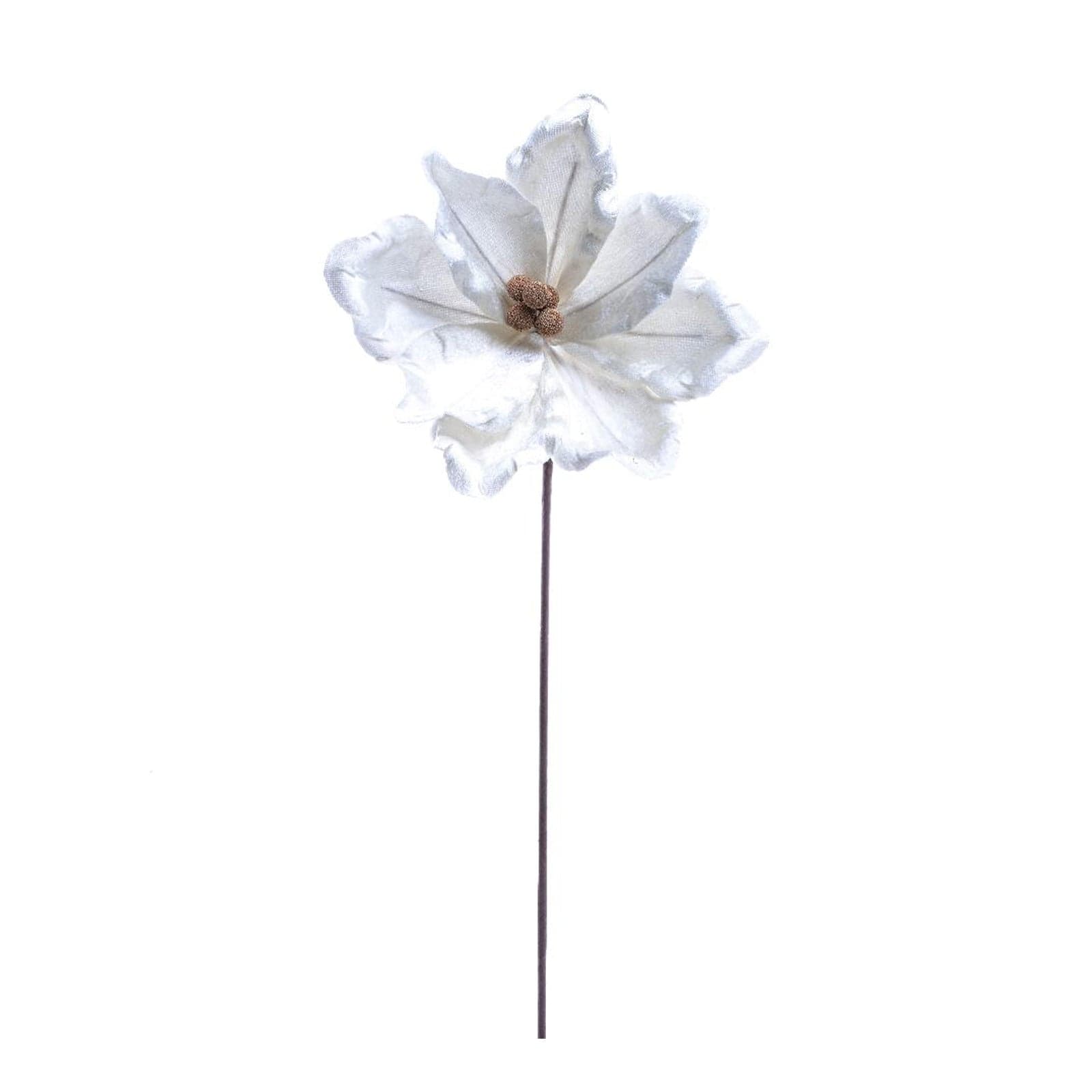 Magnolia decorativa in poliestere per decorazioni natalizie h 60 cm - 2