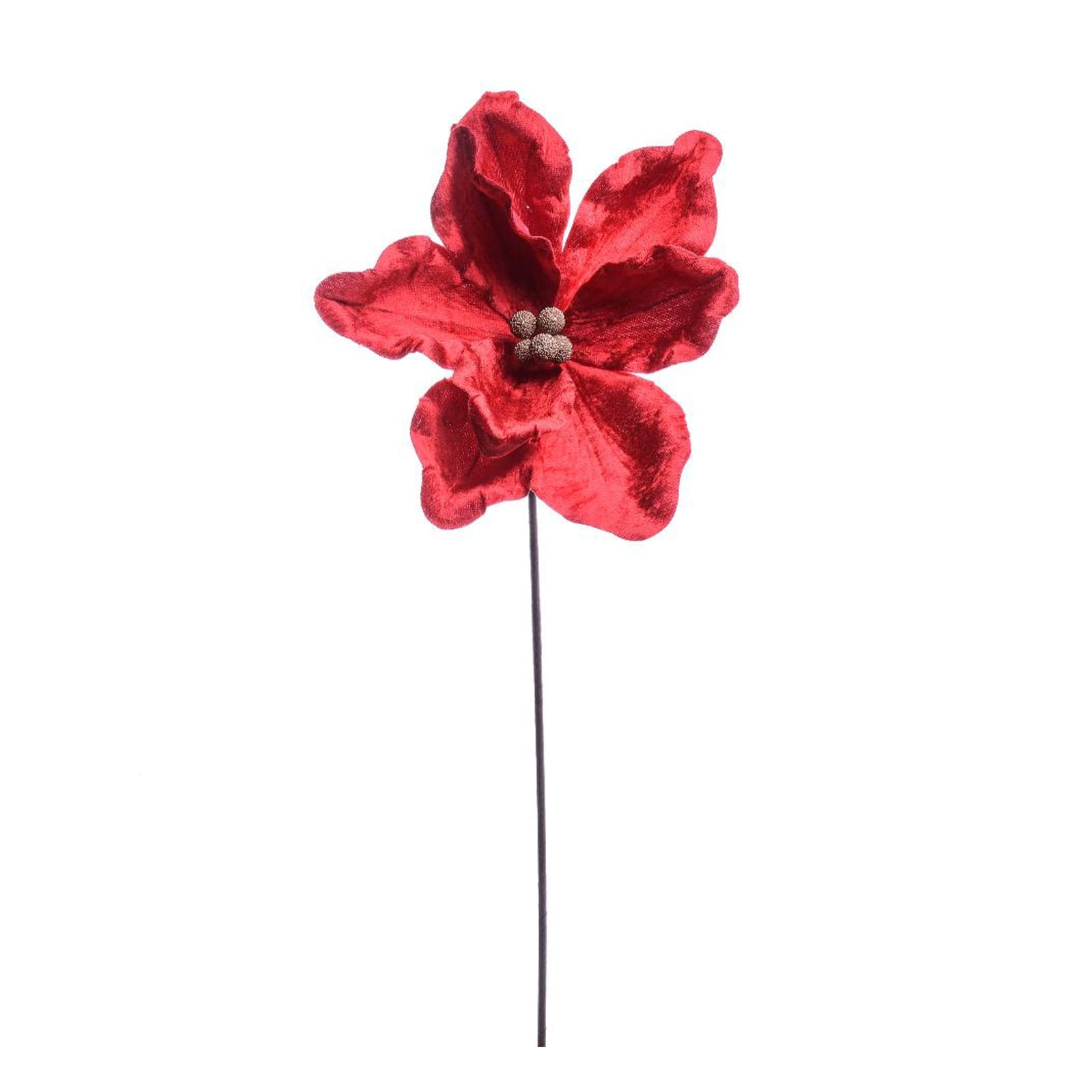 Magnolia decorativa in poliestere per decorazioni natalizie h 60 cm - 6