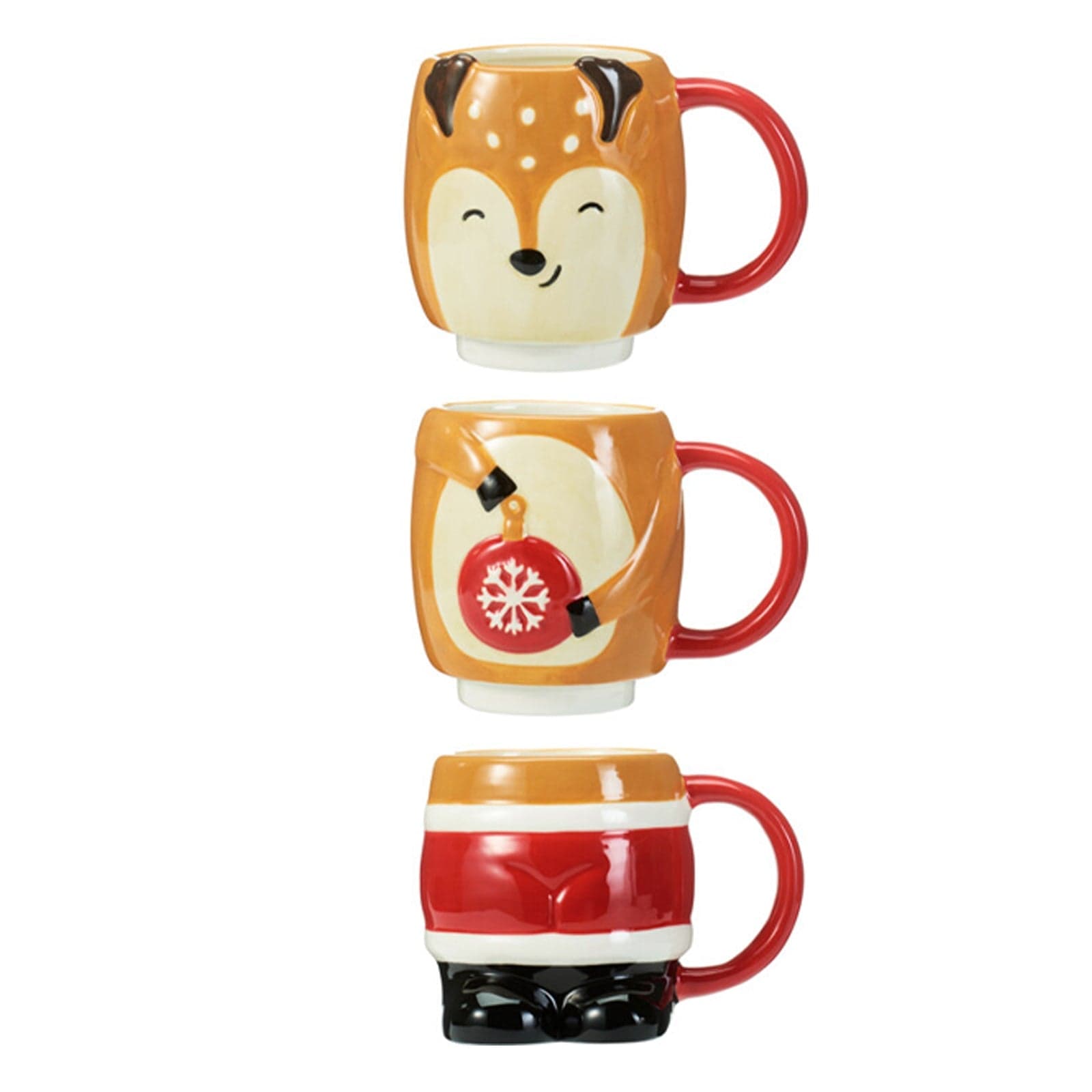 Tazza in ceramica per decorazioni natalizie da 280 ml set da 3 - 2