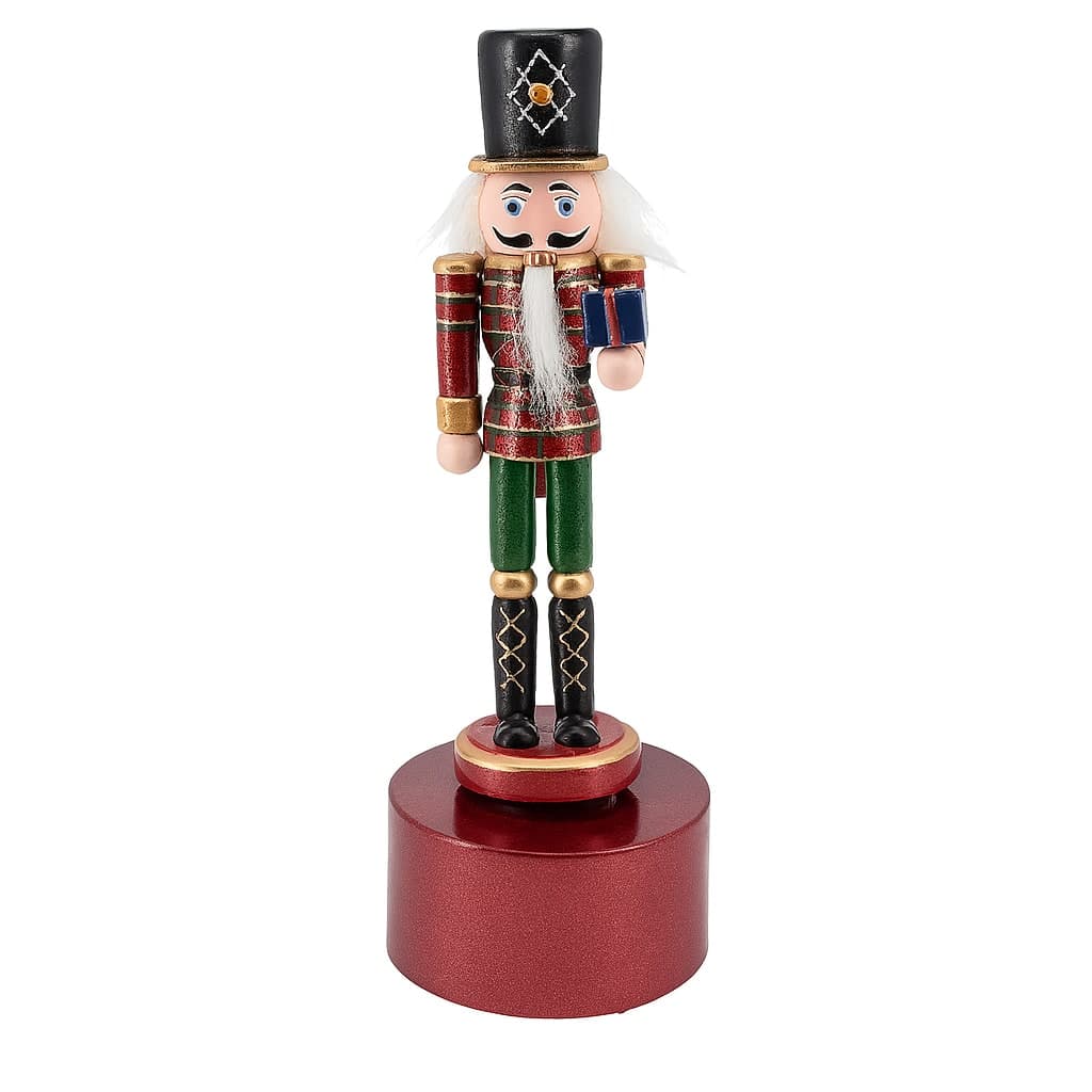 Soldatino schiaccianoci con carillon per decorazioni natalizie 22 cm - 3
