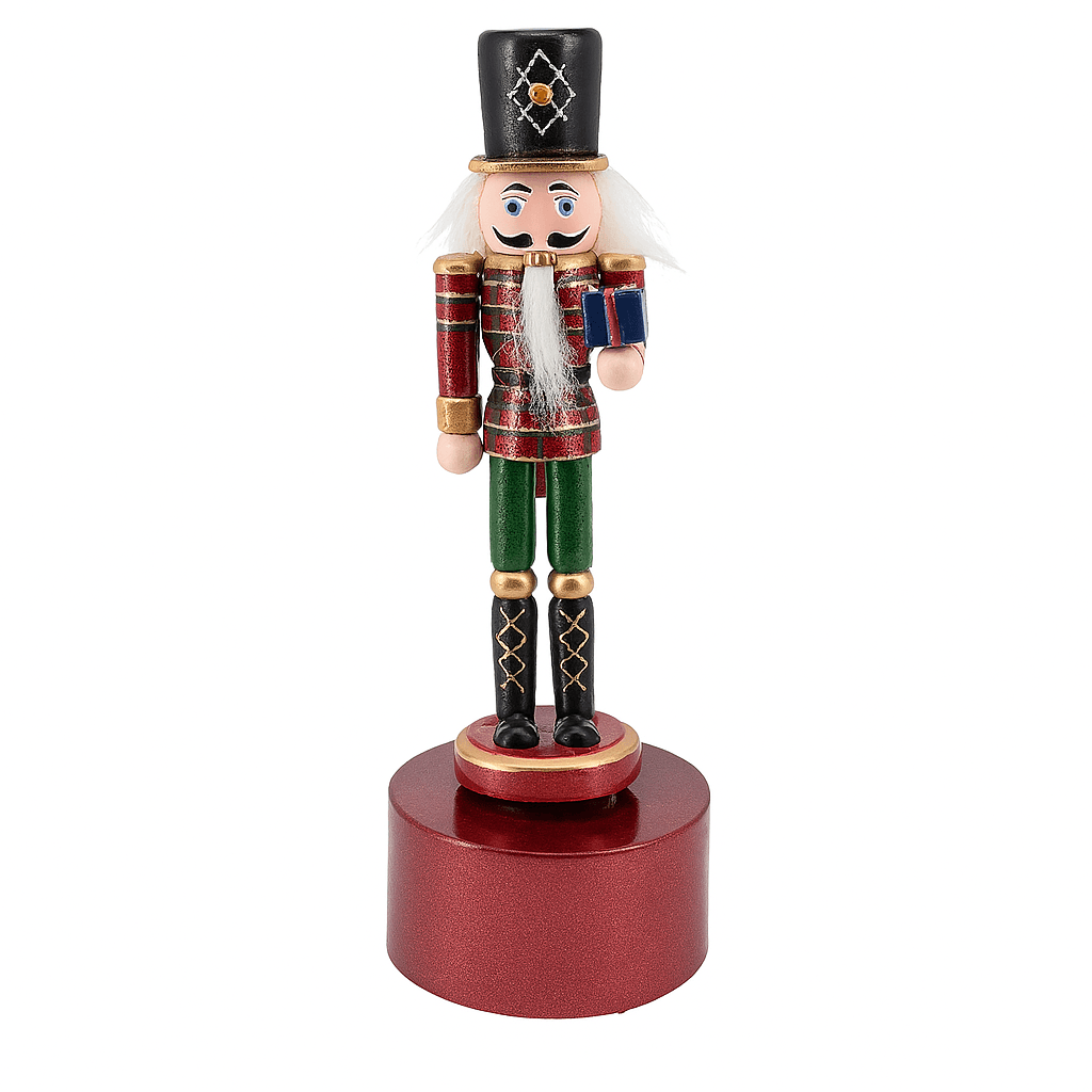 Soldatino schiaccianoci con carillon per decorazioni natalizie 22 cm - 3