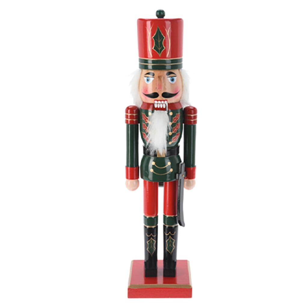 Soldatino di natale schiaccianoci in legno per decorazioni natalizie - 4