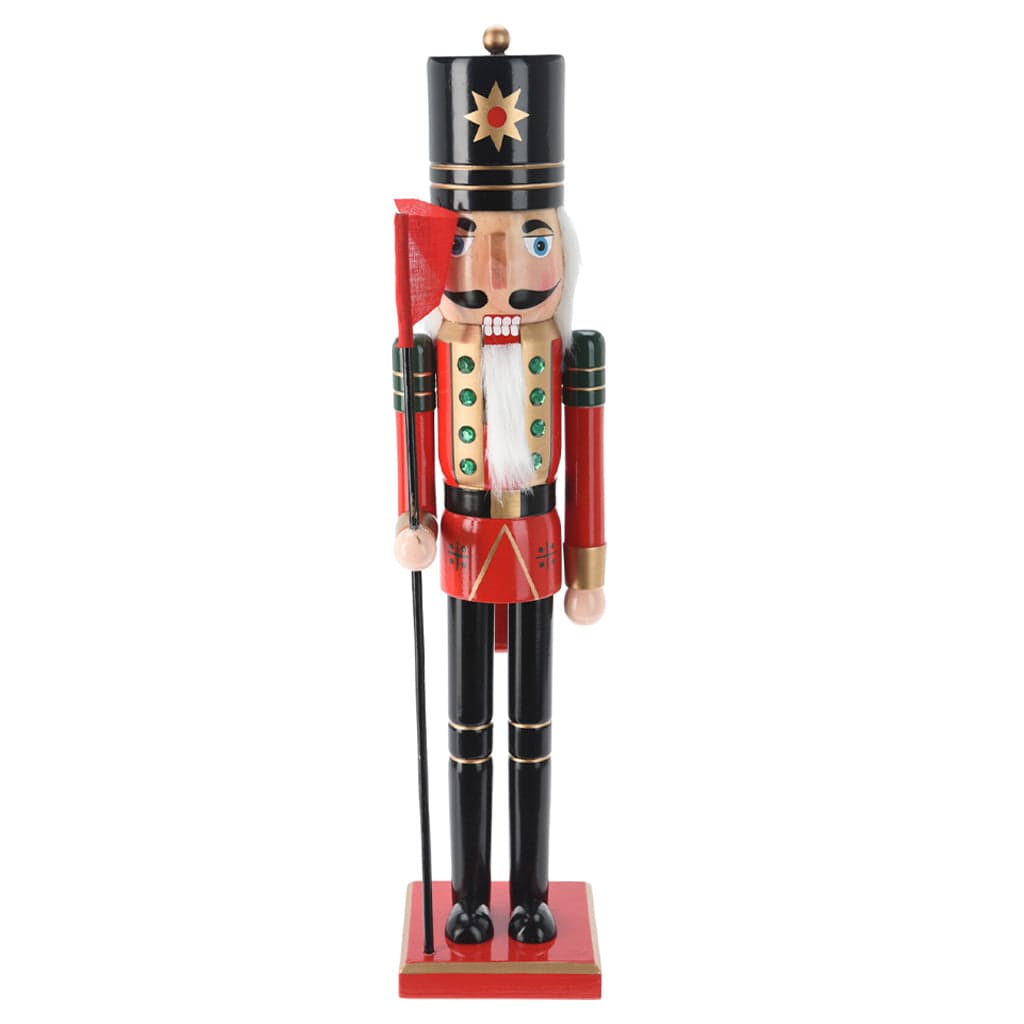 Soldatino di natale schiaccianoci in legno per decorazioni natalizie - 5