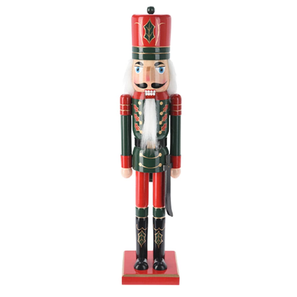 Soldatino di natale schiaccianoci in legno per decorazioni natalizie - 6