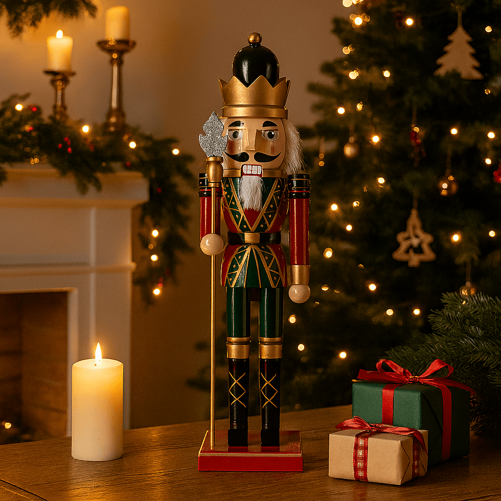 Soldatino di natale schiaccianoci in legno per decorazioni natalizie - 10