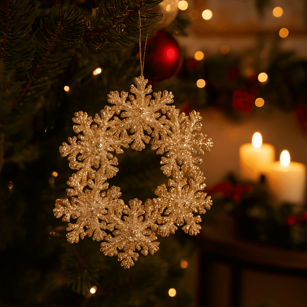 Pendente corona pensile per albero di Natale per decorazioni natalizie h 12 cm - 4