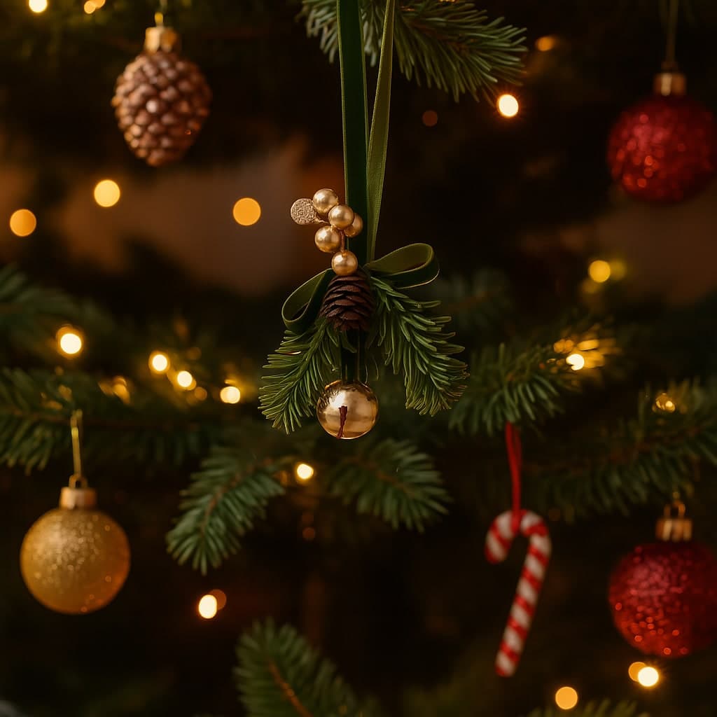 Pendente per albero di Natale con campanellini per decorazioni natalizie - 6