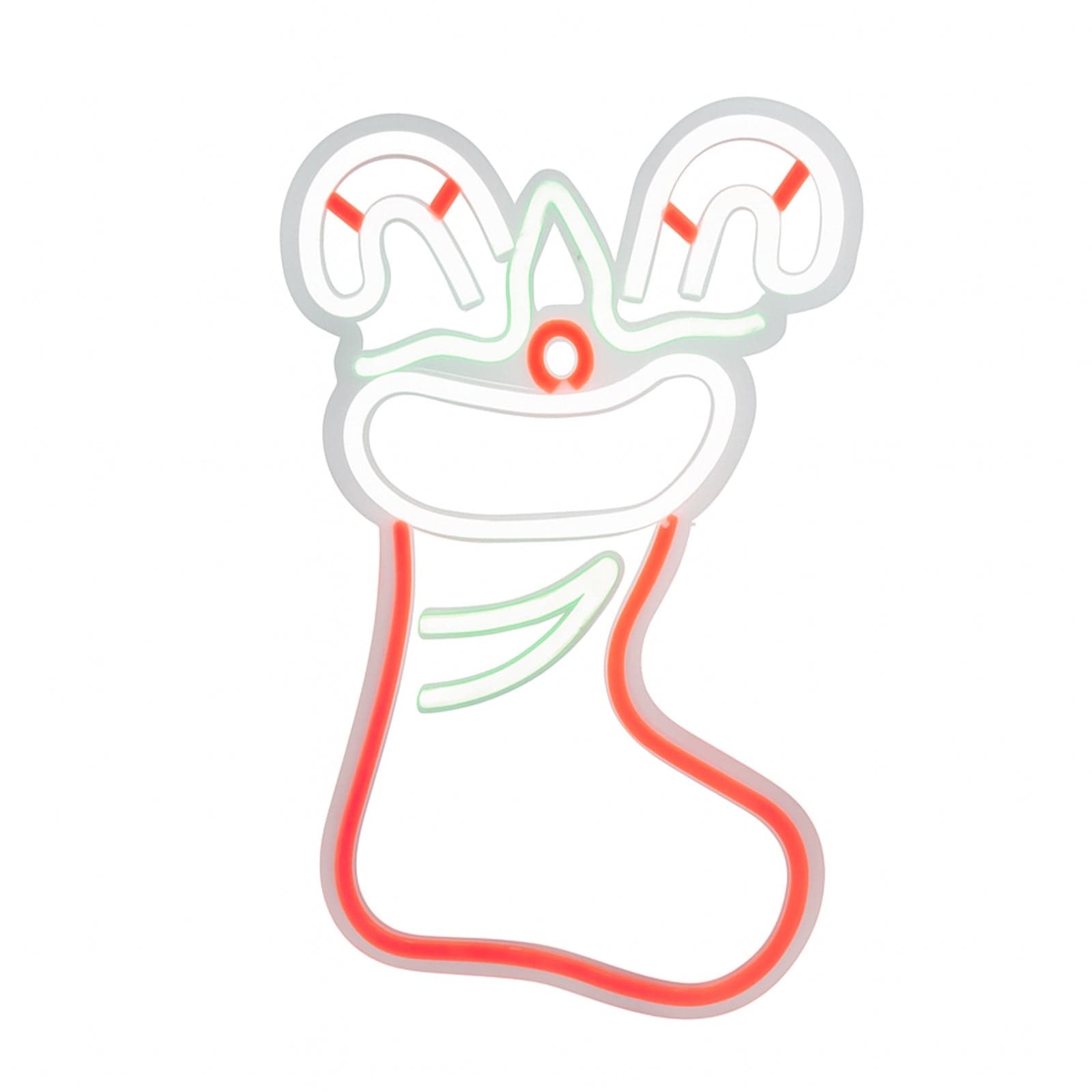 Figura di Natale a neon connessione USB per decorazioni natalizie 24 x 40 cm - 4