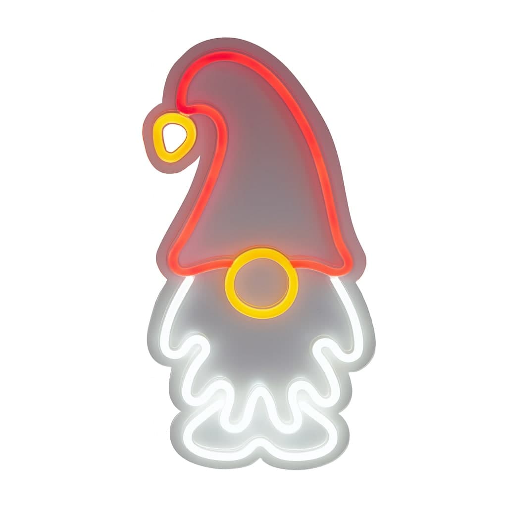 Figura di Natale a neon connessione USB per decorazioni natalizie 24 x 40 cm - 5