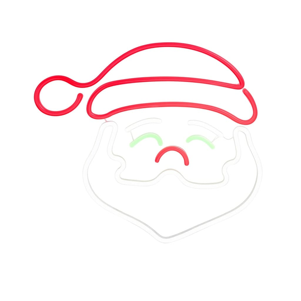 Figura di Babbo Natale a neon connessione USB per decorazioni natalizie 42 x 35 cm - 3