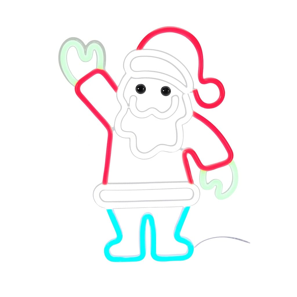 Figura di natale a neon connessione USB per decorazioni natalizie 24 x 32 cm - 2