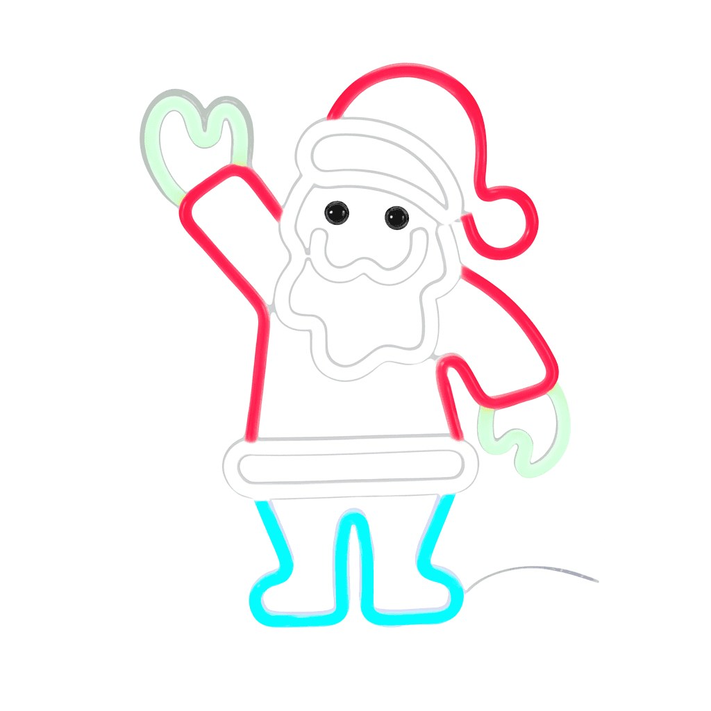 Figura di natale a neon connessione USB per decorazioni natalizie 24 x 32 cm - 2