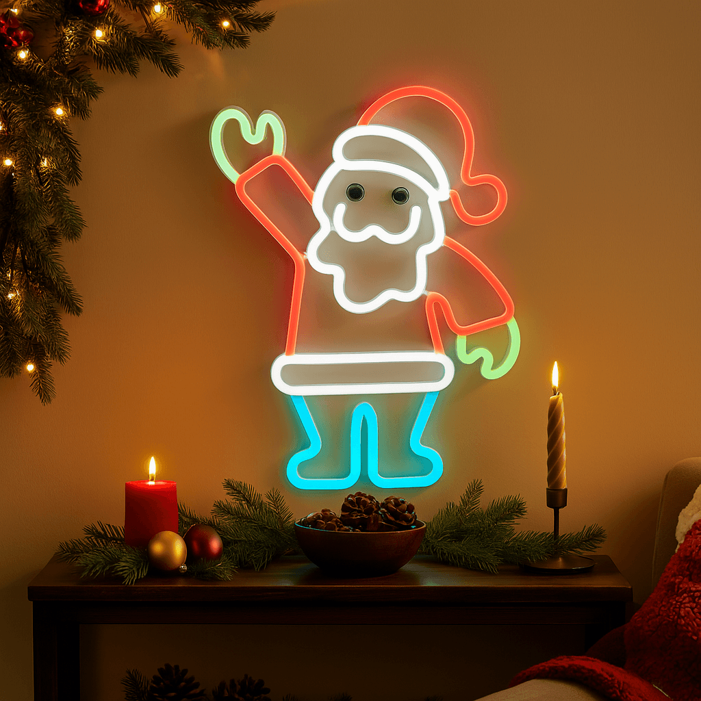 Figura di natale a neon connessione USB per decorazioni natalizie 24 x 32 cm - 6