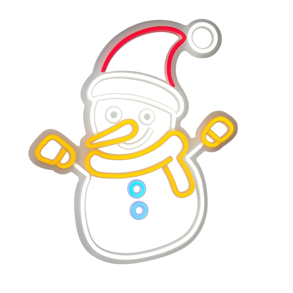 Figura natalizia a neon connessione USB per decorazioni natalizie 45 x 50 cm - 3
