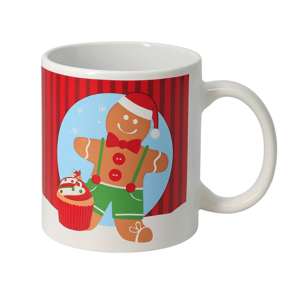 Tazza di Natale in ceramica per decorazioni natalizie per te e caffe da Ø 8 cm - 3
